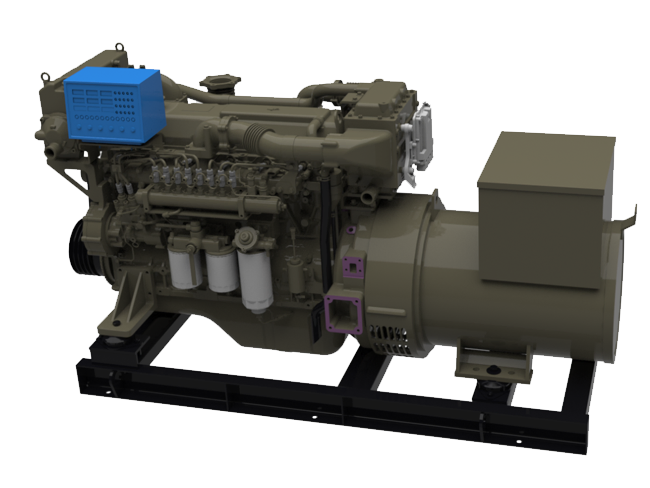 Gerador a Diesel China Yuchai Yc6K para Energia Industrial Confiável Série de Geradores Marítimos