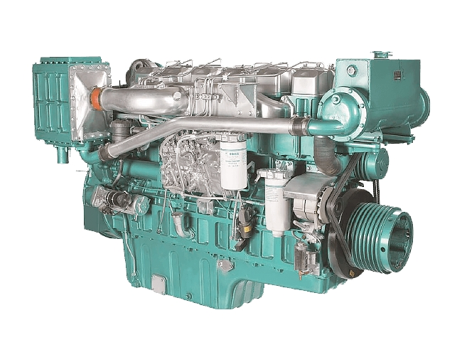 Motor marítimo Yuchai Yc6t480L de alto desempenho da China, 480 HP, 352 kW, 1800 rpm