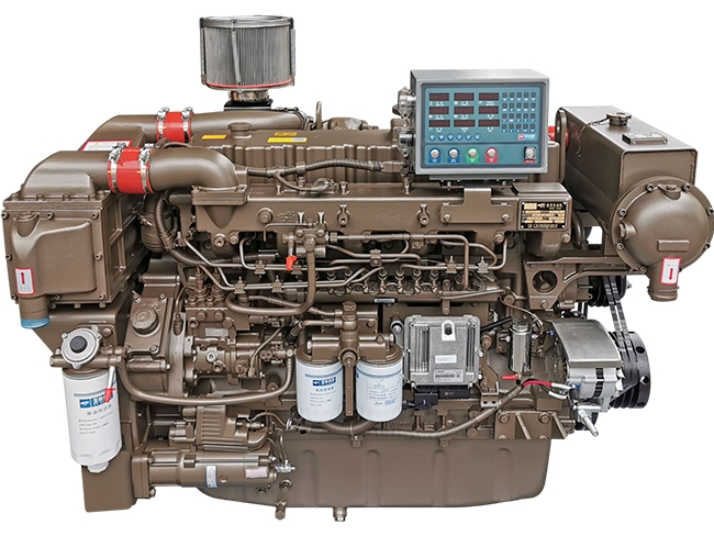 Motor Marítimo Yuchai, YC6T540C, 1800 rpm, 540 HP, Bomba de Injeção de Combustível Mecânica